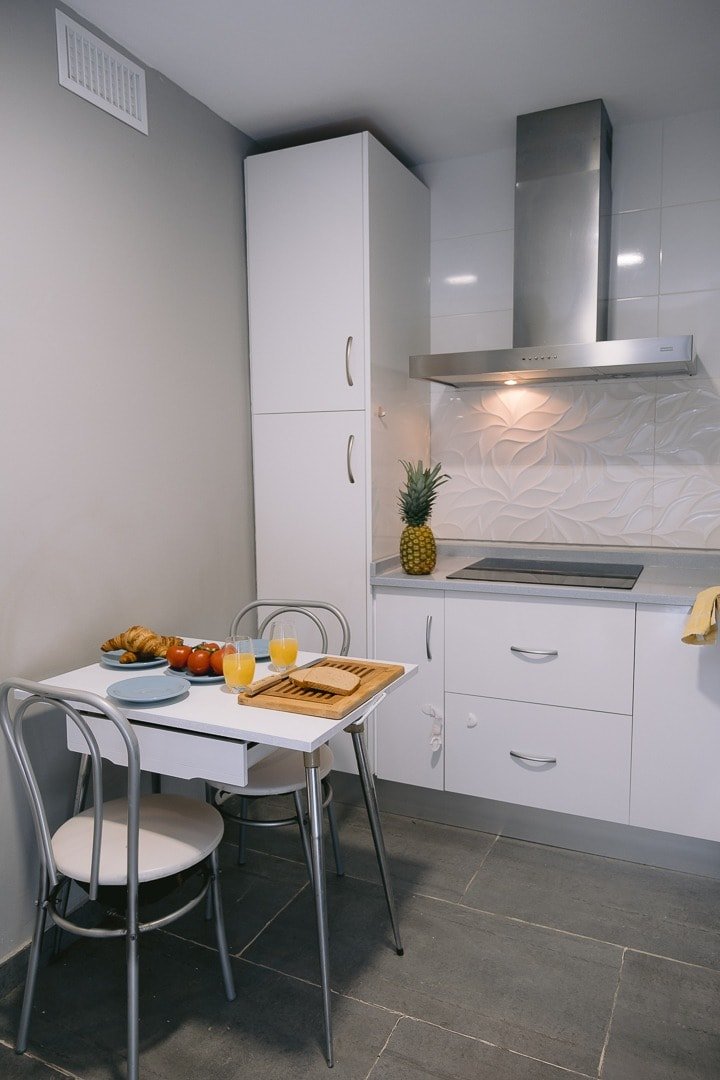 Indoor room with patio, downtown