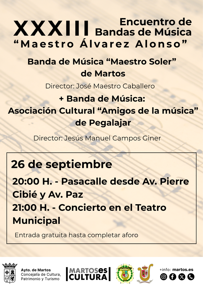 XXXIII Encuentro de Bandas de Música «Maestro Álvarez Alonso»