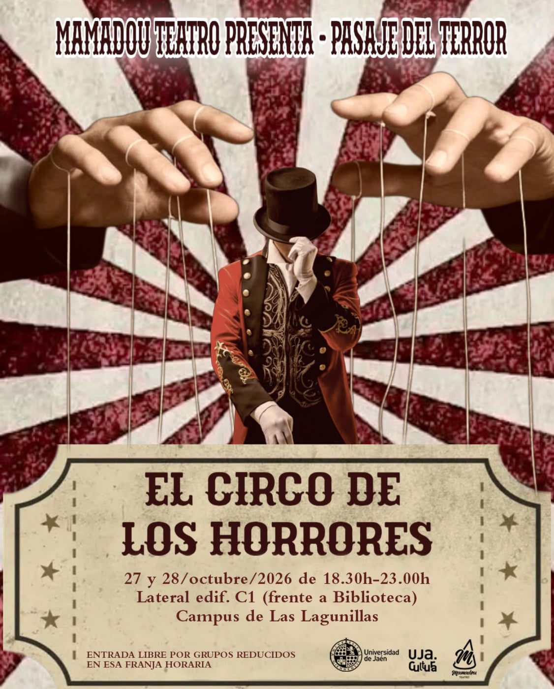 El Circo de los Horrores — Pasaje del terror de Mamadou Teatro (UJA)
